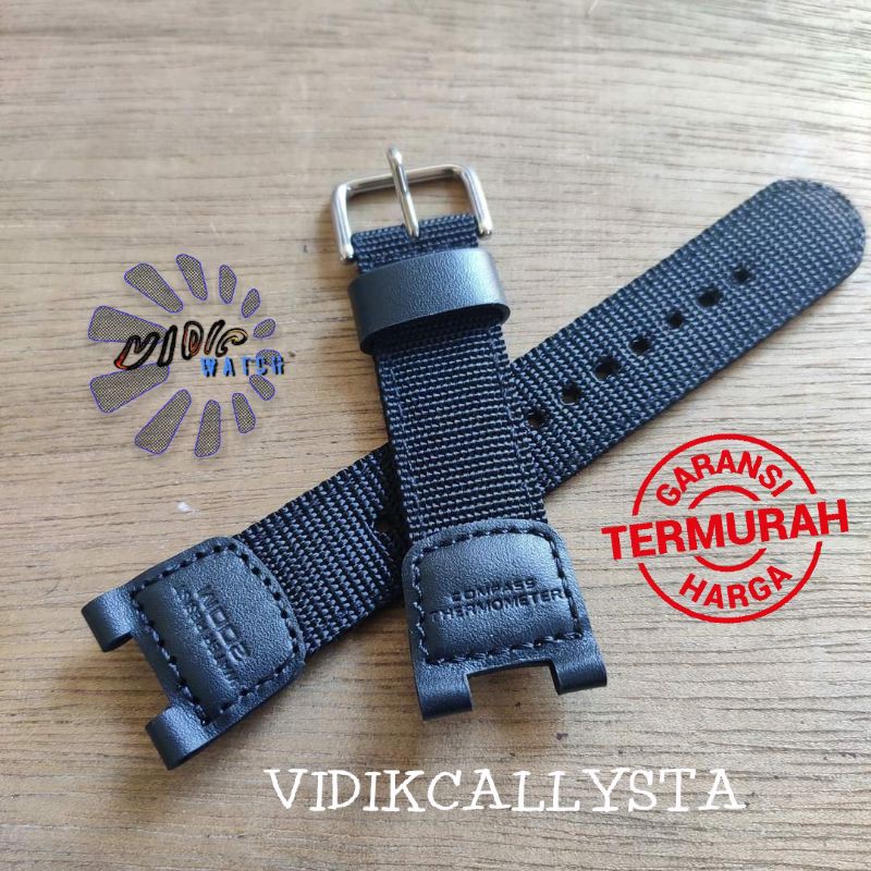 Strap casio SGW 100B 100 sgw-100 sgw-100b nylon canvas tali jam casio sgw-100b sgw100 Original