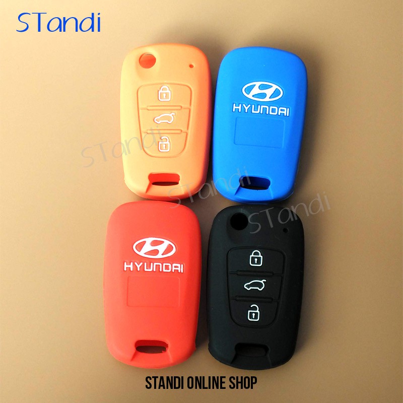 Silicone Remote Cover Kondom Kunci Keyshirt Hyundai i20 Bagus