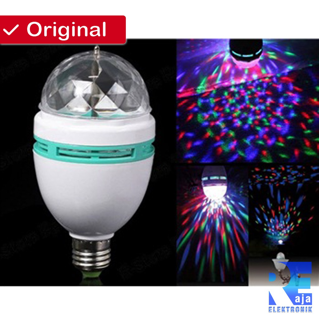 Bola lampu disco led fitting / lampu disco time led rumah murah