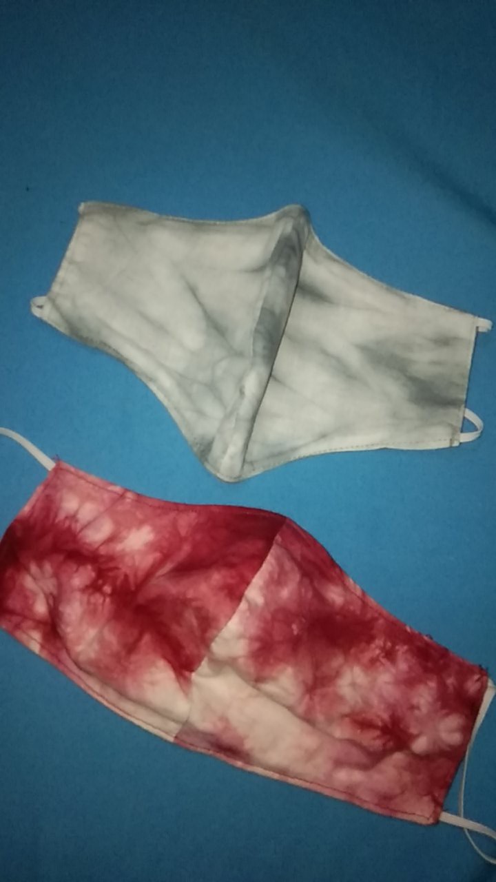 Masker Tye Die / Masker Motif Shibory 3 Lapis