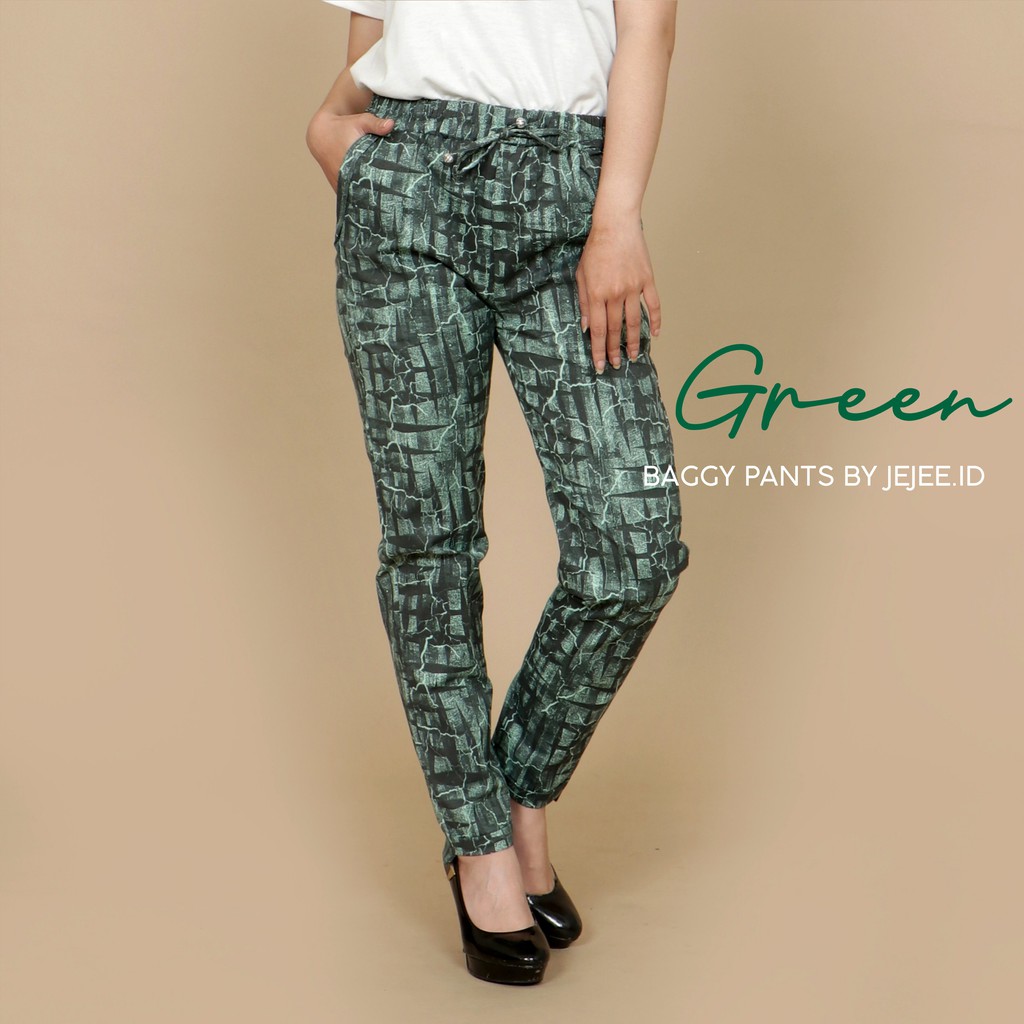 Celana Baggy Pants Cewek Abstrak Celana Panjang Cewek Korean