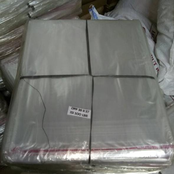 

❂MI UKURAN: 30X37 CM Plastik OPP Kemasan Packing Baju Bening Plastik Baju Seal Lem ☆ ♒