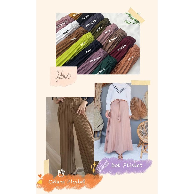 Rok plisket / Kulot plisket premium