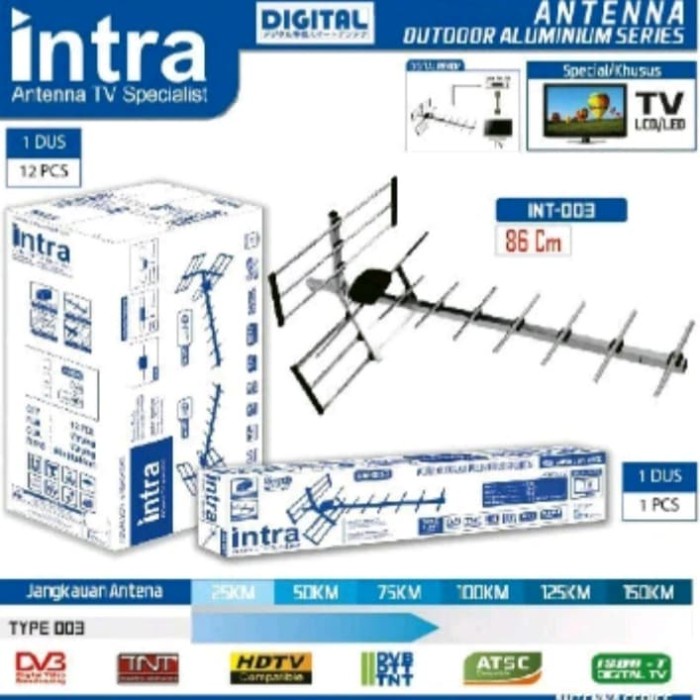Antena Antenna TV Outdoor Digital Intra Terbaik untuk LCD &amp; LED
