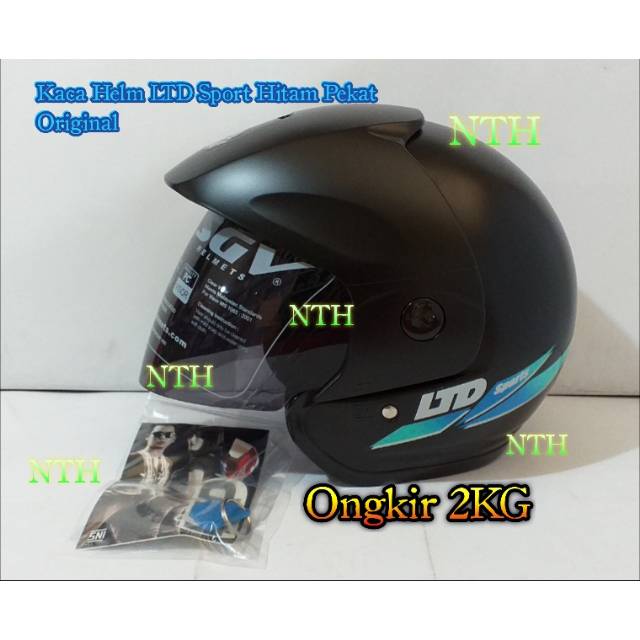 Helm LTD Sport hitam doft dan kaca LTD Sport hitam pekat original