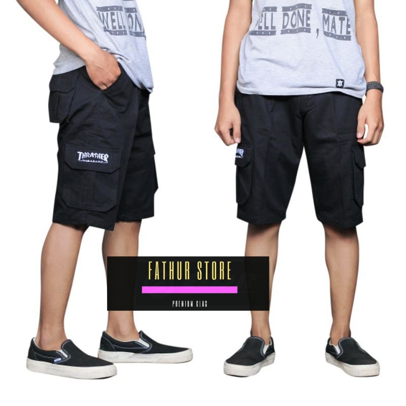 Celana cargo pendek pria keren kekinian