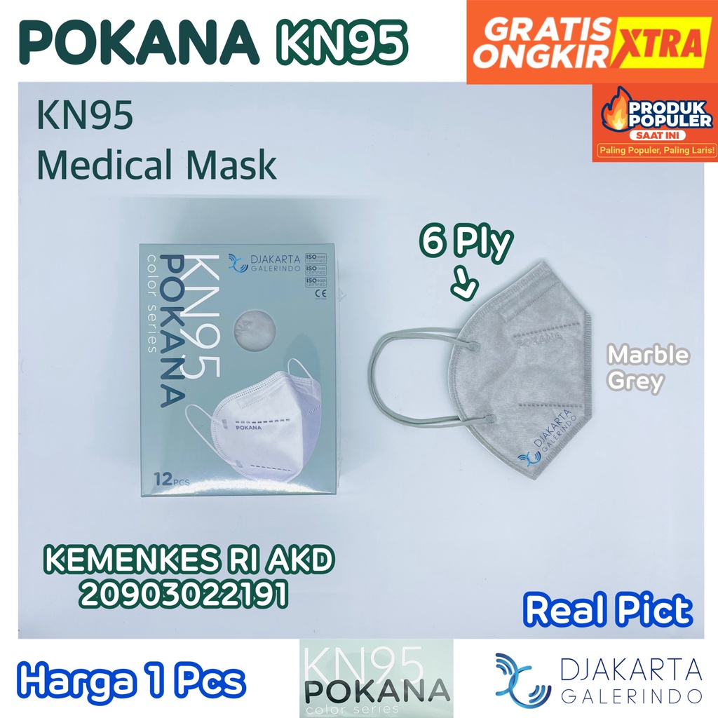 Masker POKANA KN95 6 Ply Medical Mask - Colour Series &amp; Fashion Series