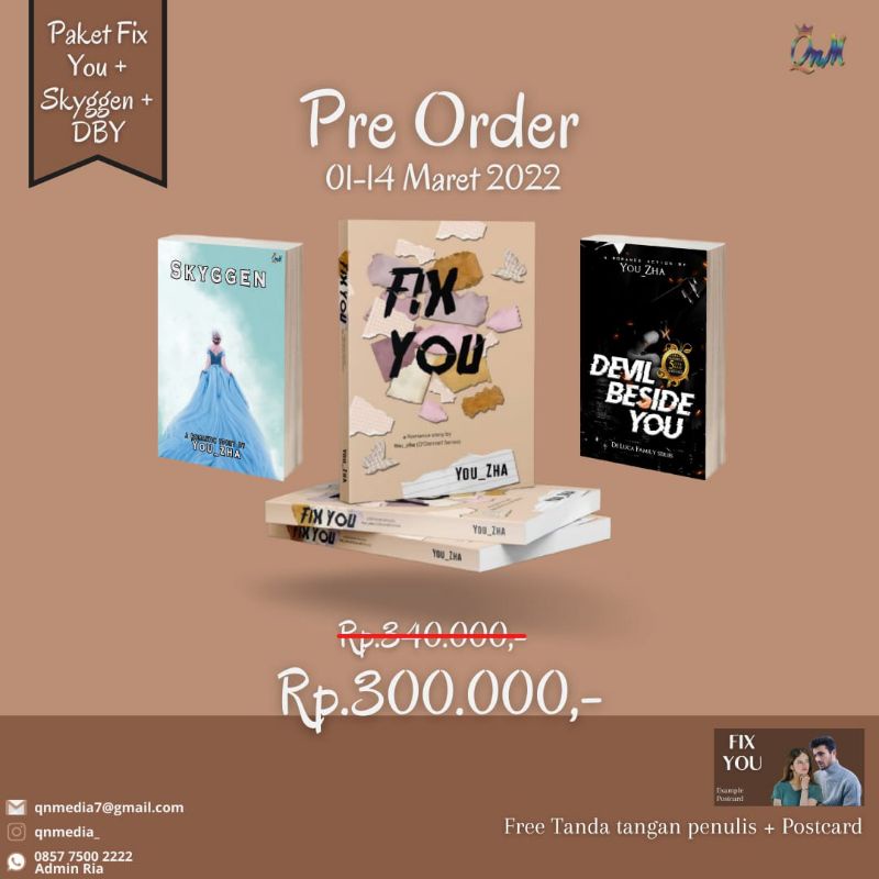 Novel Fix You Bundling 3 Buku by You Zha