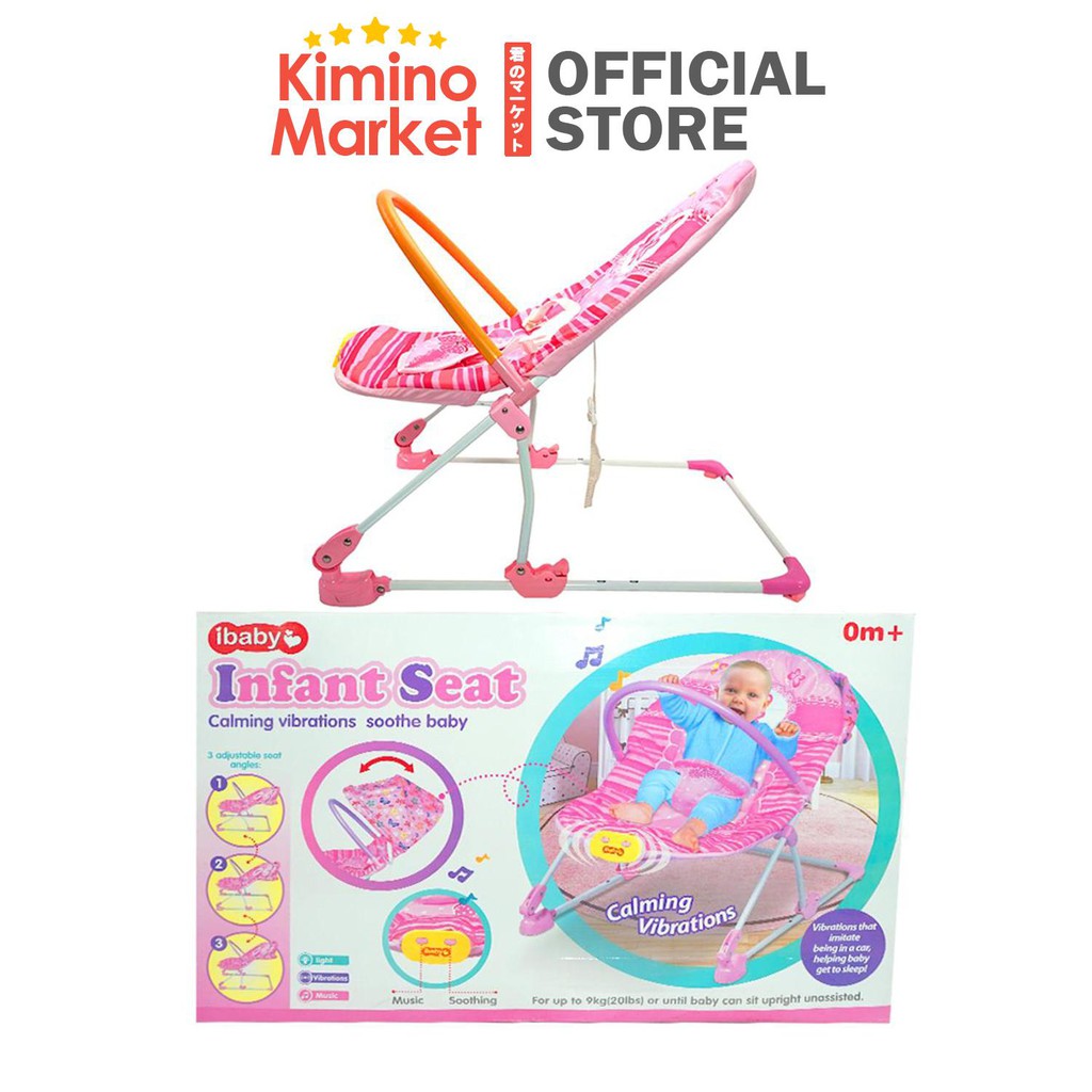 Ayunan Otomatis Getar Tidur bayi Rocking Besar Pink Infant Seat BESAR JUMBO