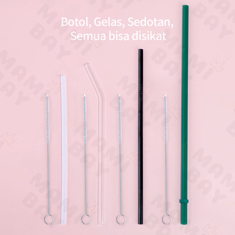 OKEYI Sikat Dot Bayi stainless brush straw Sikat Sedotan