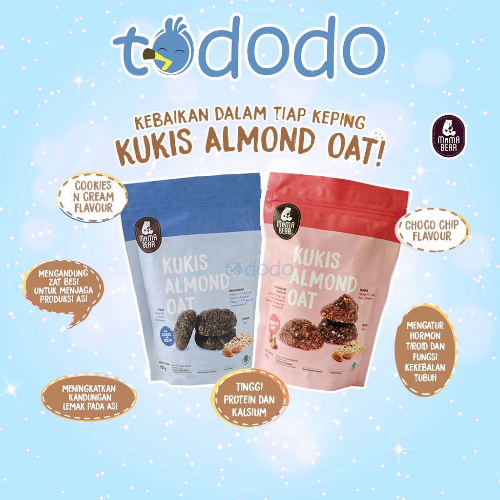 Mama Bear Kukis Almond Oat ASI Booster 150gr - Kue Pelancar ASI