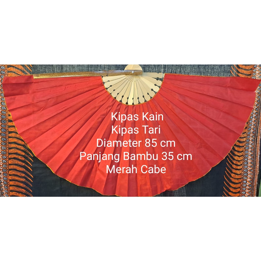 Kipas Tari Kain Ukuran Besar