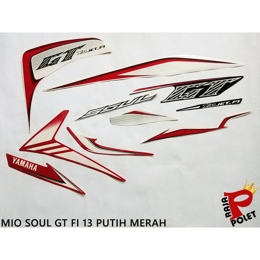 List Body Polet Striping Sticker Motor Mio Soul Gt 2013 Shopee