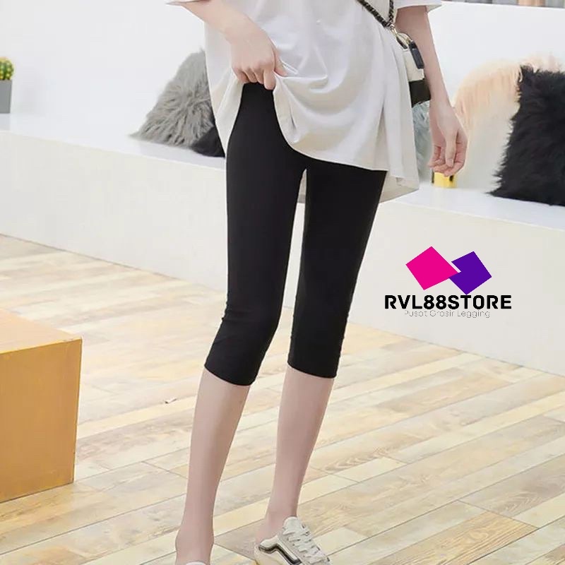 Legging pendek 3/4 Standart - Legging Spandex Licin