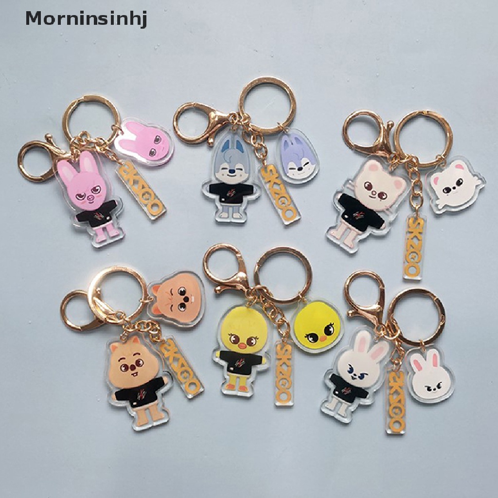 Mornin Stray Kids Cartoon SKZOO Key Chain Gantungan Kunci Akrilik Berkualitas Aksesoris Tas id