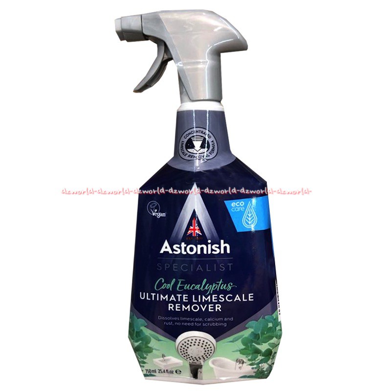 Astonish Specialist Ultimate 750ml Limescale Remover Cool Eucalyptus Remover Cairan Pembersih Kerak Air Ubin Marmer Keramik Bath Up Kran Logam Spray