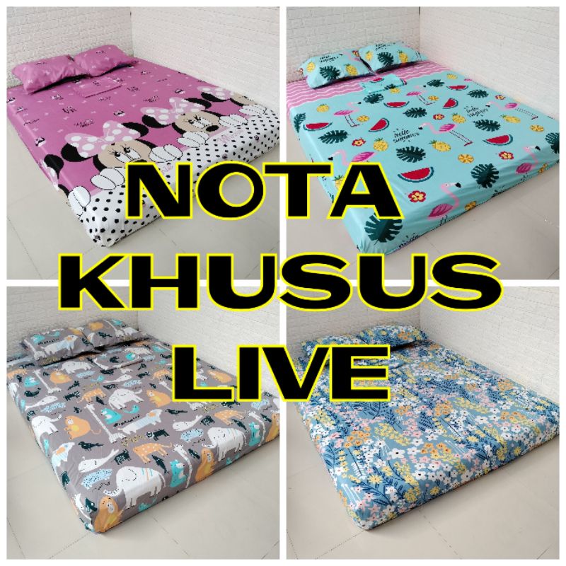 Nota khusus live sprei/sarban/sargul/bisa di co pas live saja