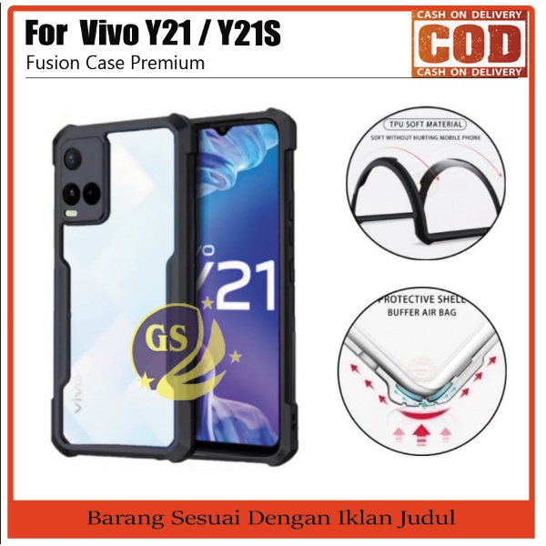 Case Ipaky Bumper Vivo Y16 2022 Y02S V23E 5G Y15S Y21 Y21S Y33S 2021 Y20sG V21 4G V21 5G V20 SE Y20 Y20i Y20S Y12S Y30i Y30 Y50 Camera Protection Casw Armor Fusion Shockproof Premium Transparan Casing Mika