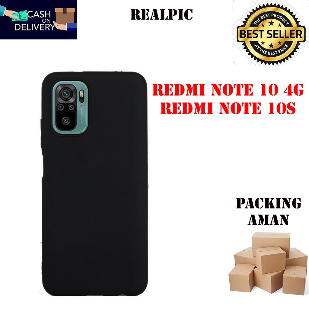 Casing Xiaomi Redmi Note 10 4G SoftCase Black Matte