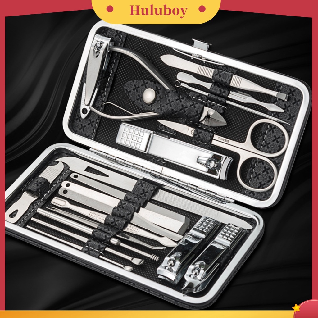 Huluboy Huluboy♡ 1 Set Alat Pemotong Kuku Bahan Stainless Steel Untuk Manicure Pedicure