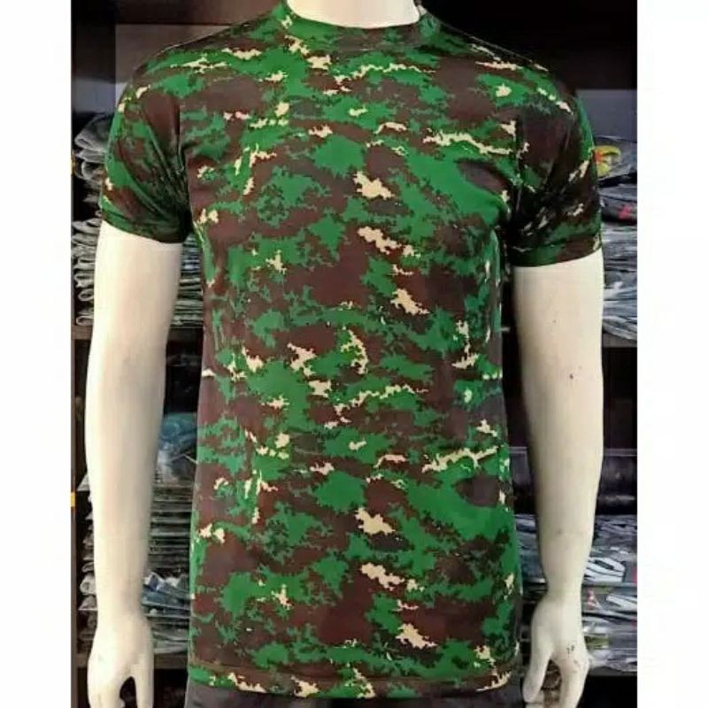 BAJU KAOS LORENG DRYFIT RAIDER TNI - KAOS DALAMAN RAIDER