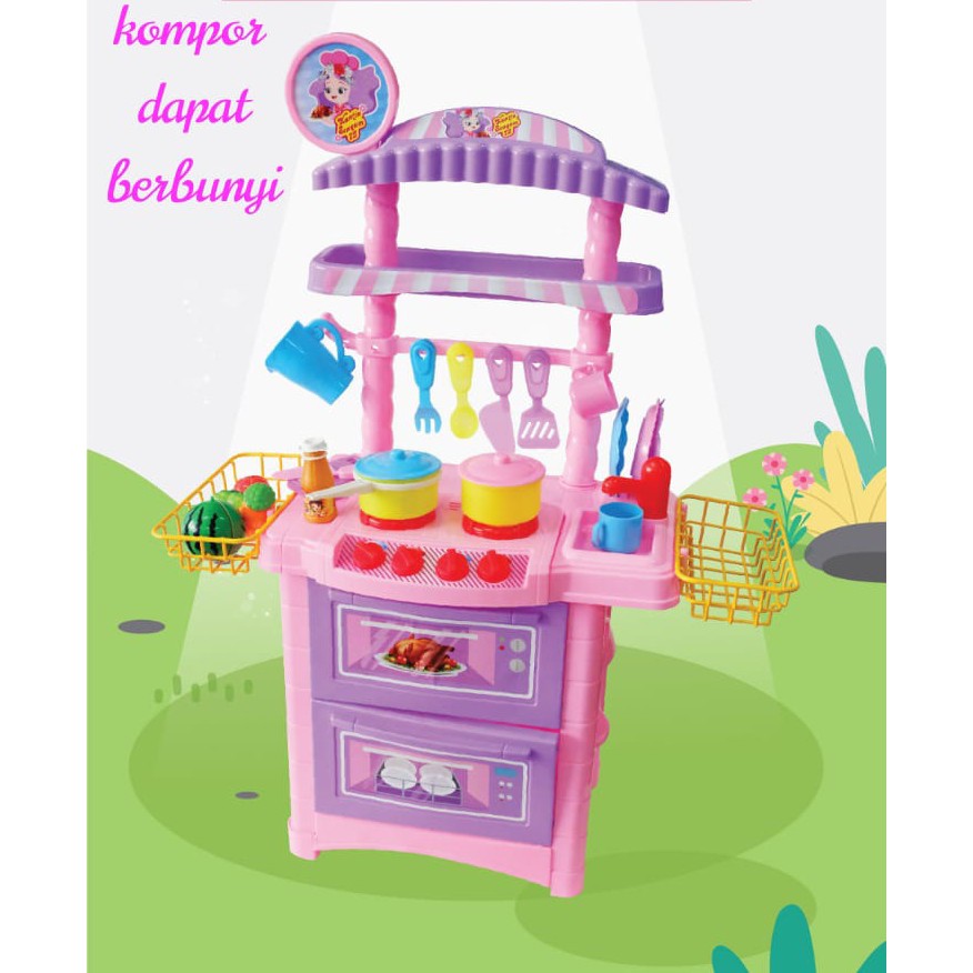 Mainan Masak Masakan Kitchen Set Mainan Elektrik Kantin Senyum 75 SG Toys Mainan Anak Perempuan