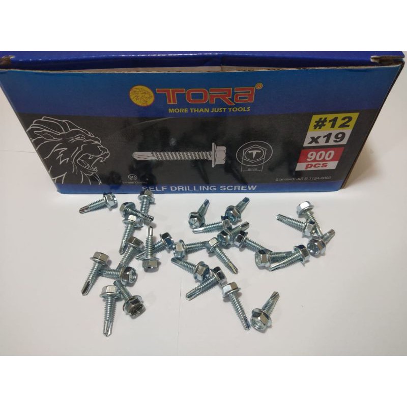 BAUT BAJA RINGAN 10 X 19 TORA HARGA 1 KOTAK/SELF DRILLING SCREW/ROOFING/RUPING