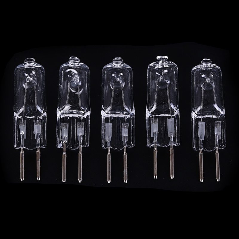(LUCKID) 5pcs Lampu Bohlam Halogen JC 220V G5.3 35W / 50W Warna Kuning