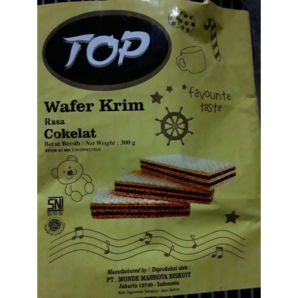 Wafer TOP coklat kemasan sedang