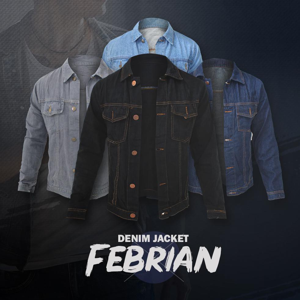 JAKET FEBRIAN JEANS PRIA JAKET LEVIS COWO COWOK PANJANG WARNA HITAM NAVY ABU MAROON SAND Glz,.