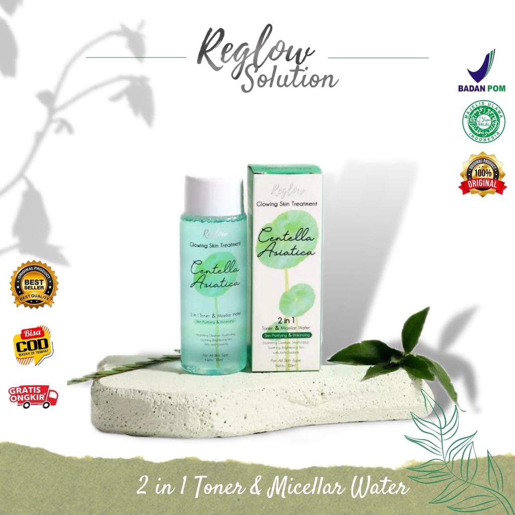 Reglow Paket Glowing 2 in 1 Toner Micellar Water