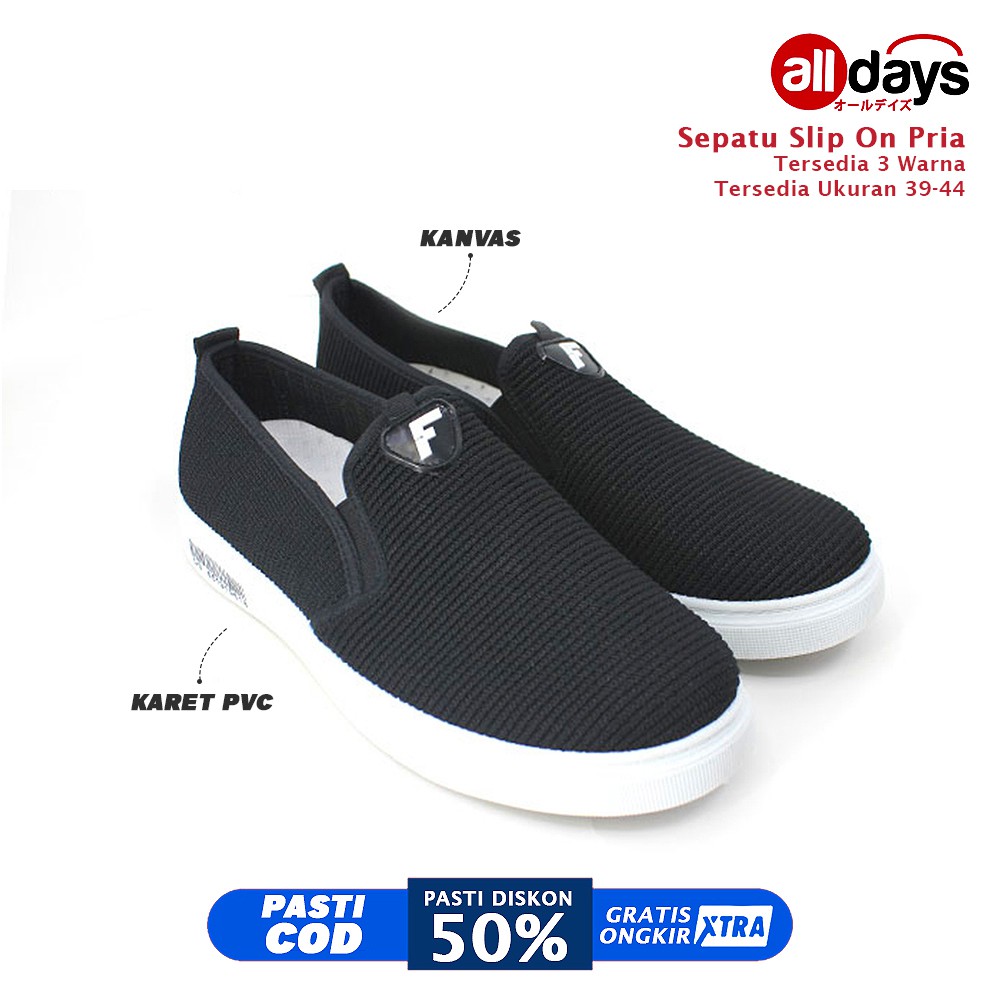 Faster Sepatu Sneakers Slip On Pria / Sepatu Casual Pria 2010-018 Size 38-44