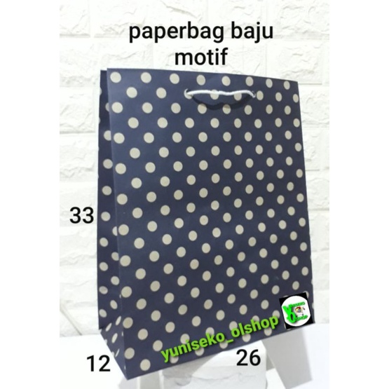 

Paperbag baju motif (26x12x33)
