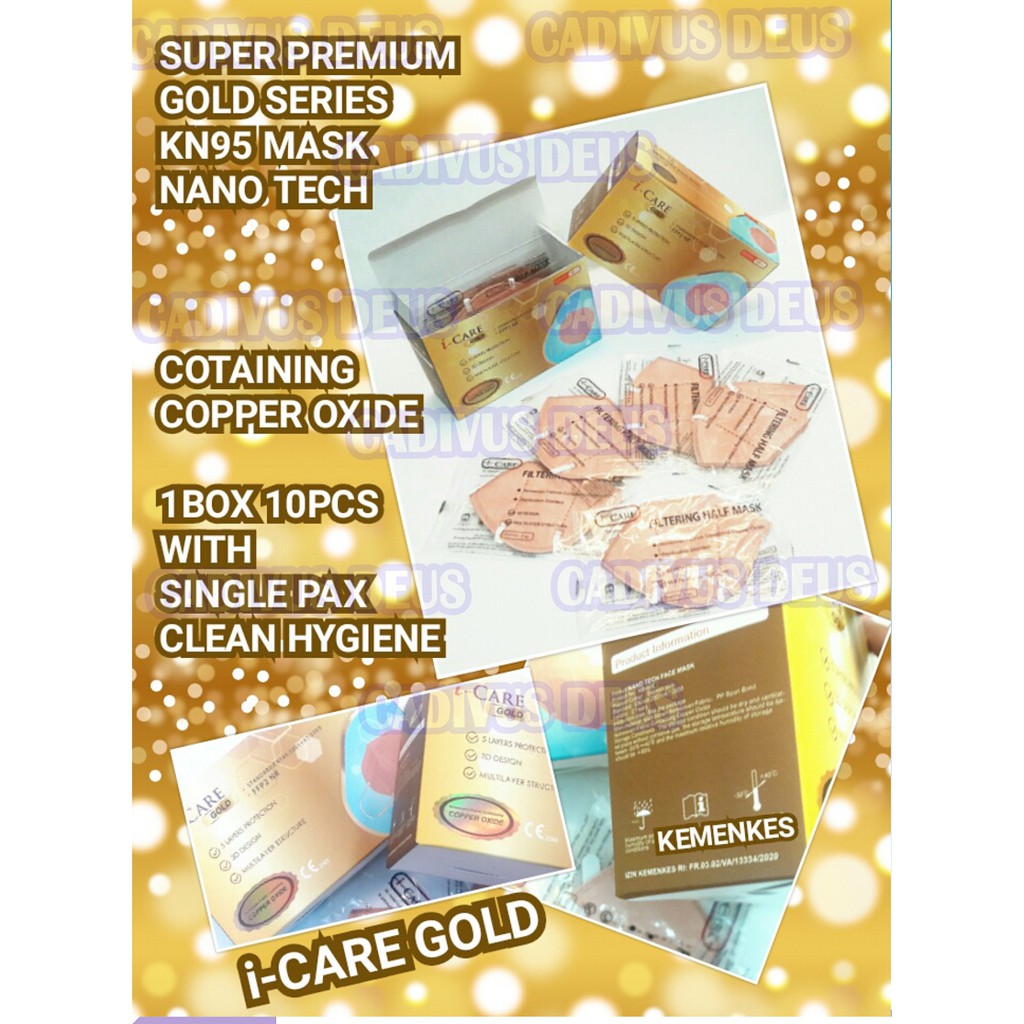 MASKER KN95 - GOLD SERIES - ICARE - KEMENKES - ECER 1PC