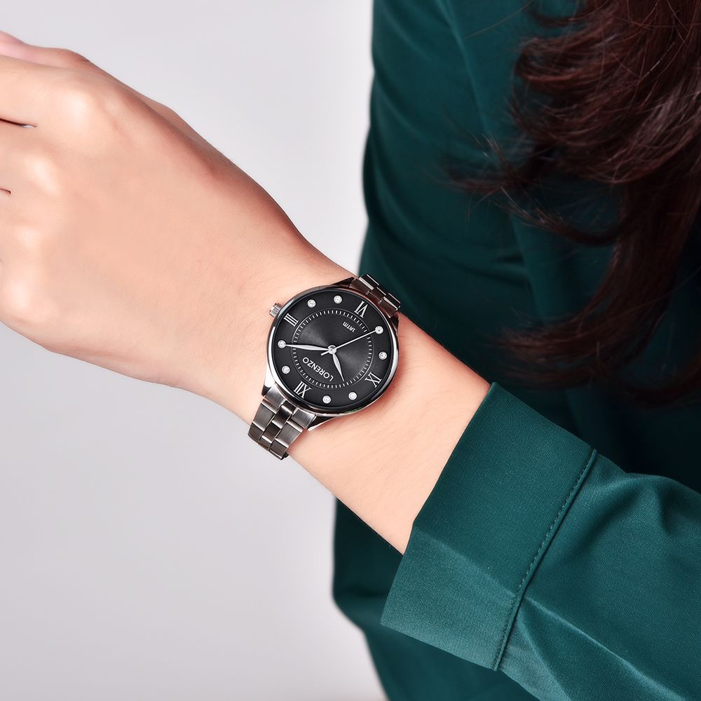 JAM TANGAN WANITA LORENZO TAHAN AIR TYPE R 7117/Jam Tangan Original Lorenzo R7117 Rantai Date On Water resist/JAM TANGAN LORENZO ORIGINAL TYPE R-7117 WANITA WATER RESISTANT