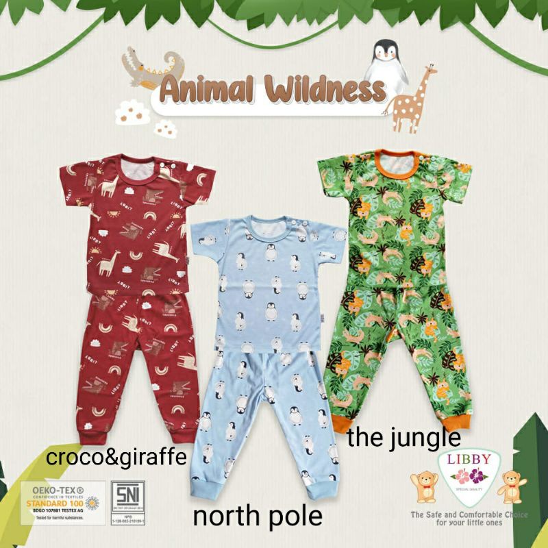 [CPR] ECER Setelan Libby motif ANIMAL WILDNESS setelan oblong pendek celana panjang size SML 2L XL X