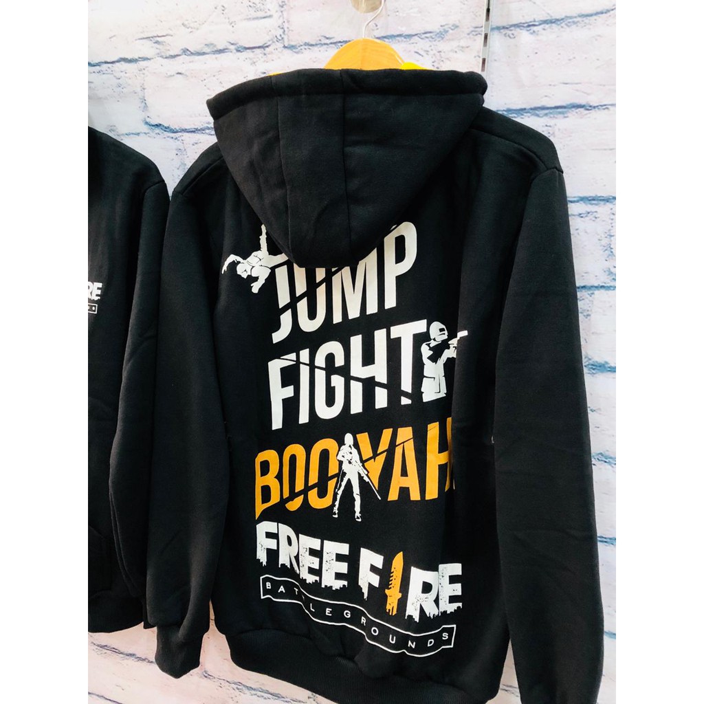 Jaket Gamer Free Fire Battlegrounds Jump Fight Booyah