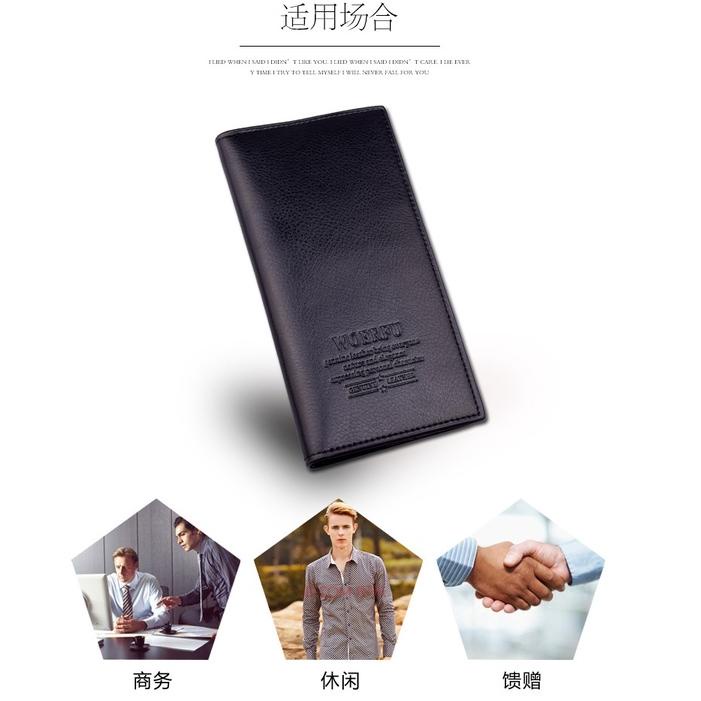 ◘ DP077 WOERFU - DOMPET PANJANG KULIT PRIA LIPAT TIPIS IMPORT MURAH GROSIR LONG WALLET COWOK ▲