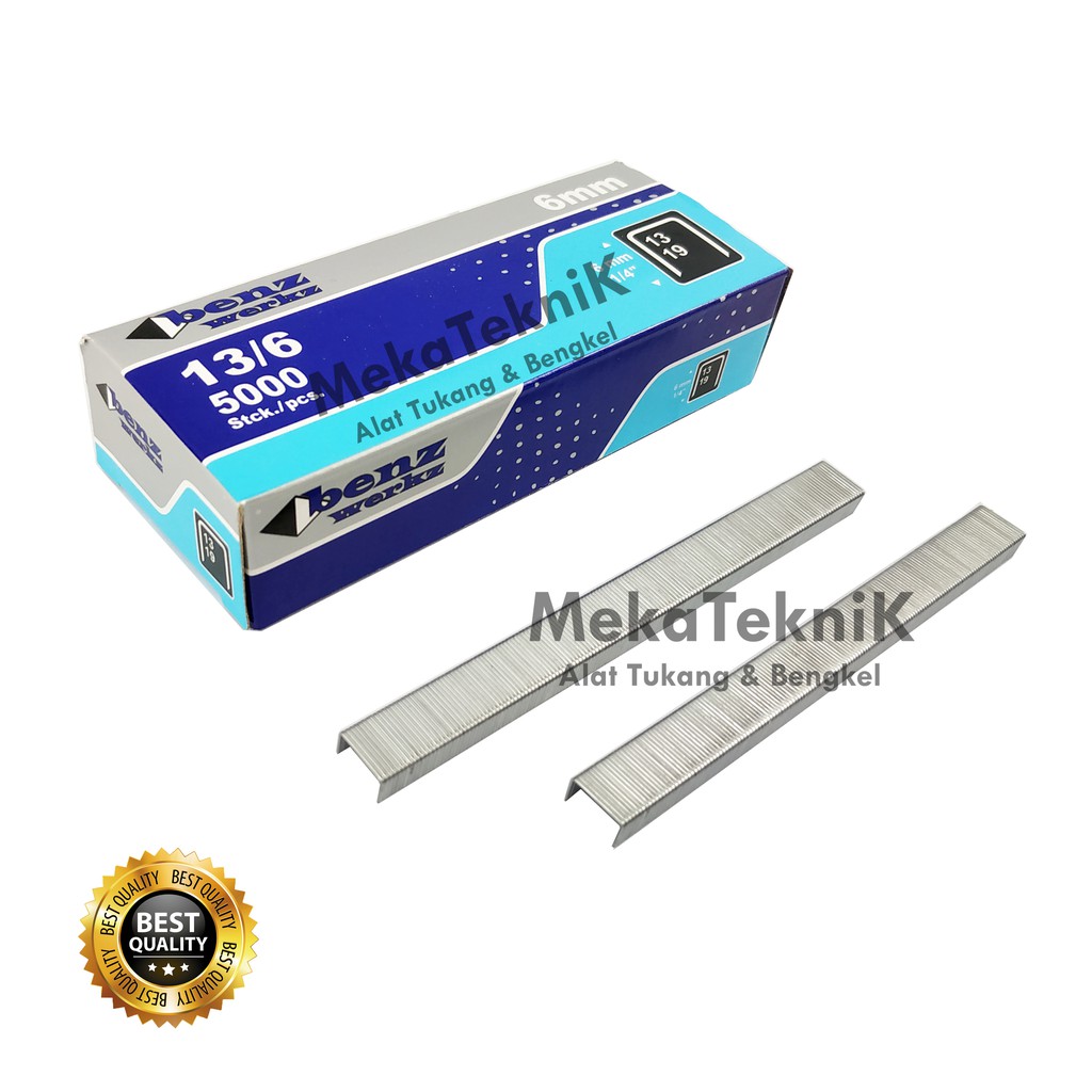 

ANAK HEKTER / ISI GUN STAPLES / ANAK STAPLES 6MM X 5000PCS BENZ UNTUK RAPIDE R23