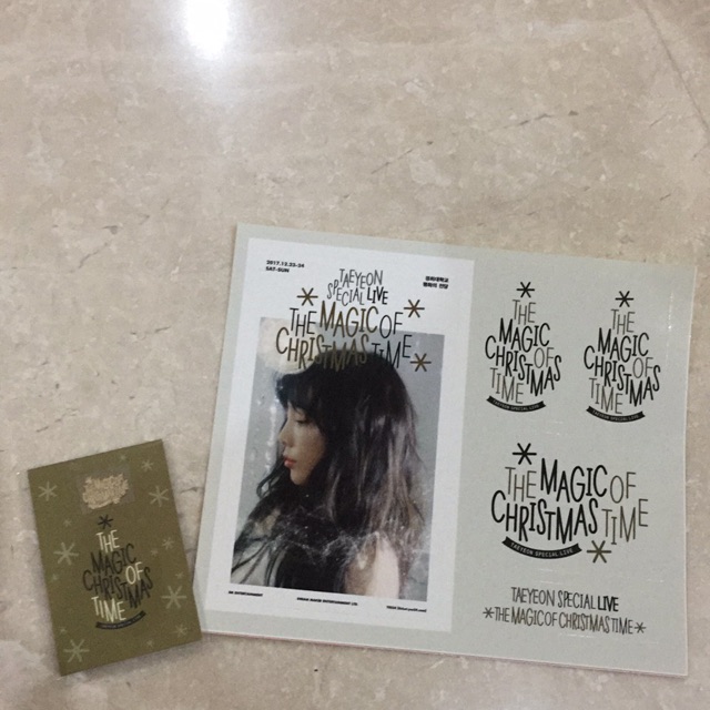 Limited - Official Taeyeon Sticker & Anti Radiation Sticker - The Magic of Christmas Time