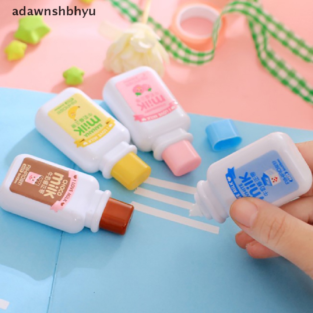 Correction Tape Bentuk Botol Susu Warna Putih Untuk Stationery Sekolah