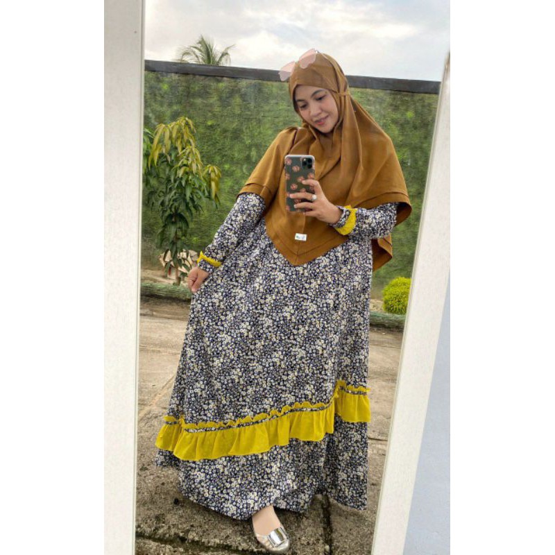 Gamis dewasa Ayesha ORI by TheDay warna honey blue