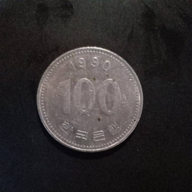 koin kuno korea 100 won 1990