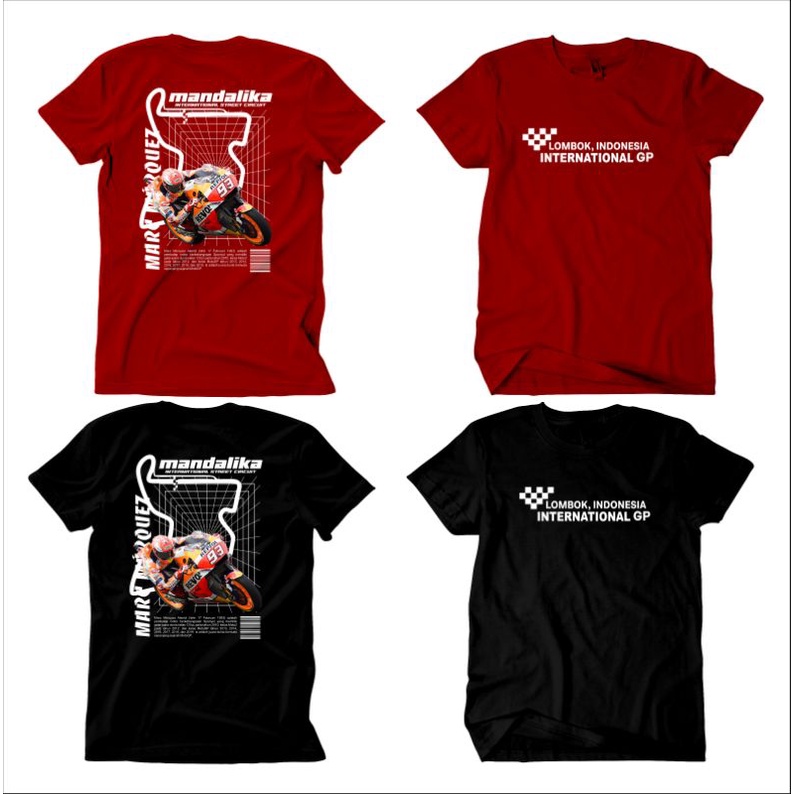 T-shirt Kaos MotoGP SIRKUIT MANDALIKA LOMBOK MARQUEZ 93