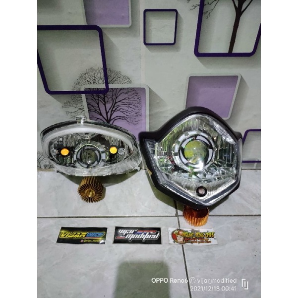 PAKET LAMPU DEPAN BELAKANG VIXION OLD CUSTOM PROJI DAN ALIS / LAMPU VIXION OLD DAN STOPLAMP VIXION O