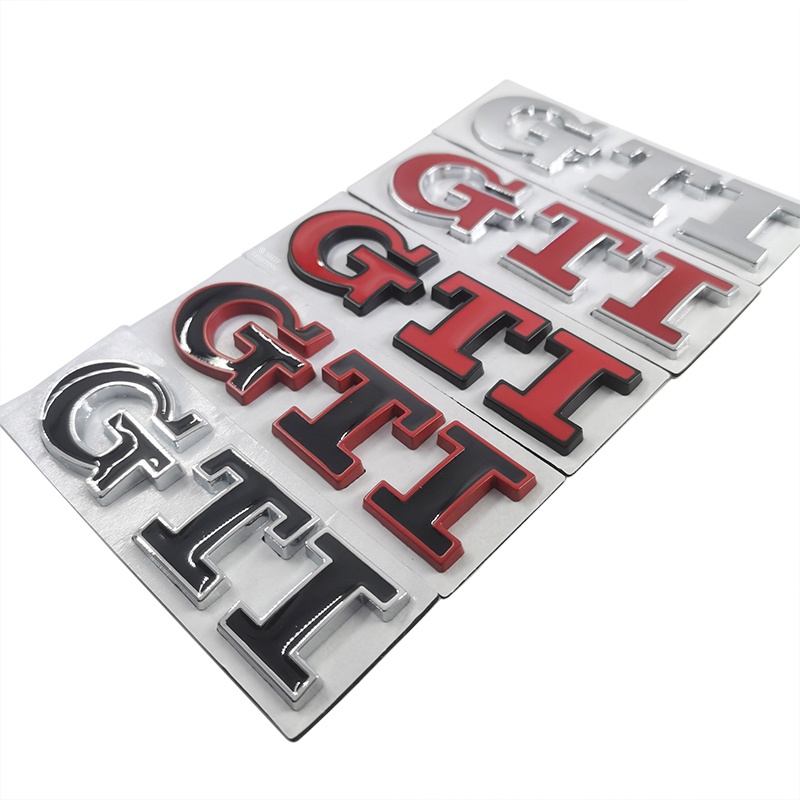 1pc Stiker Emblem Logo GTI Bahan Metal Untuk Bagasi Belakang Mobil Volkswagen Golf Polo GTI