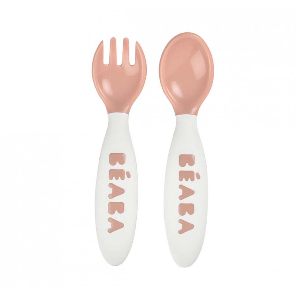 Beaba Set 2 2nd Age Fork Spoon - Sendok Garpu Anak Bayi Toddler Balita Peralatan Makan Baby BPA Free