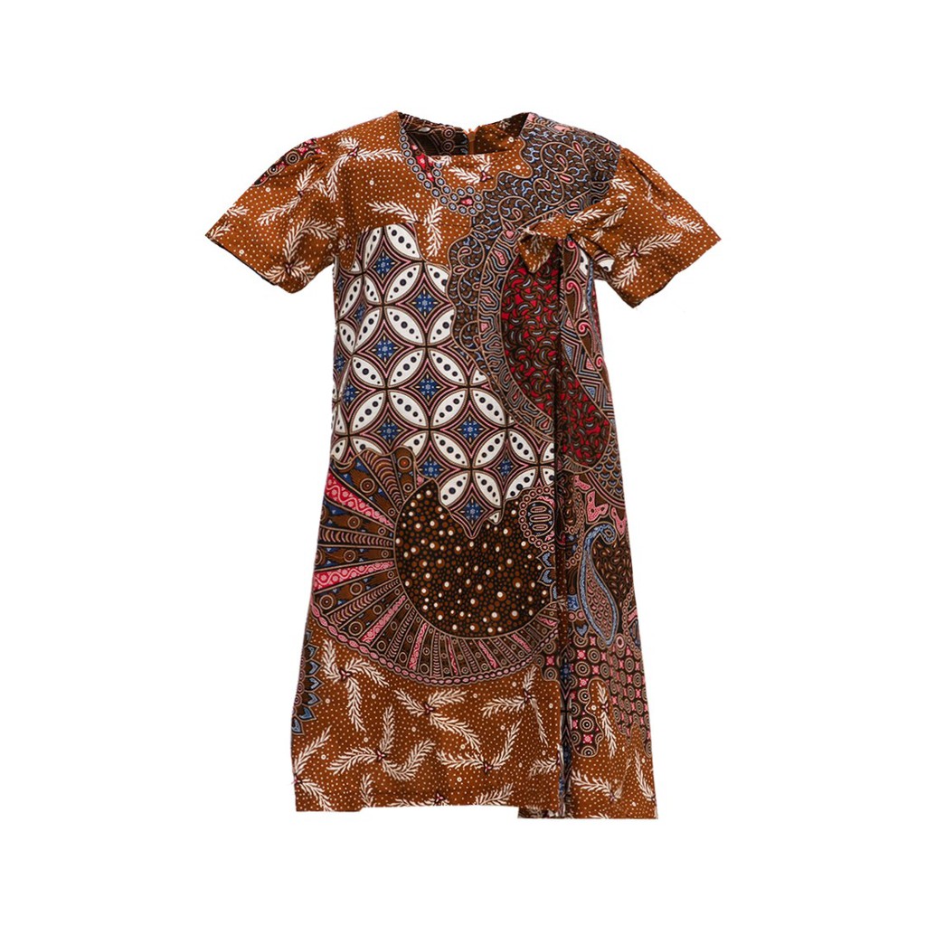 Adikusuma Dress Batik Anak Parsley Kawung