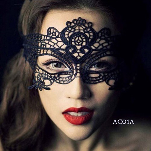 [STOCK TERBATAS]] TOPENG PESTA AKSESORIS LINGERIE TOPENG LACE HITAM AC01