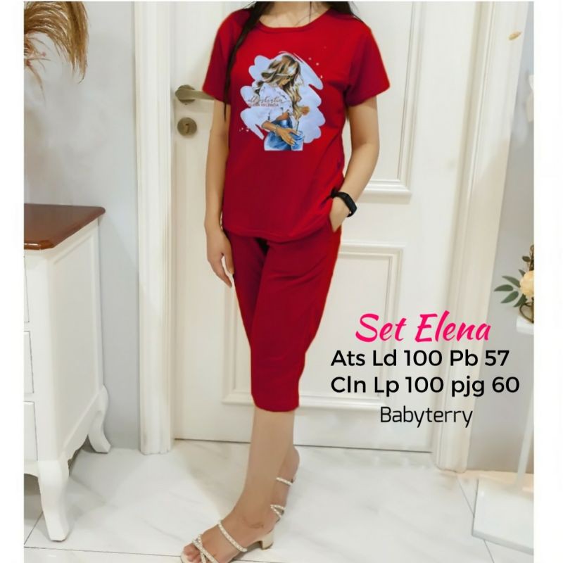 BAJU SETELAN 7/8 ELENA WANITA CEWEK